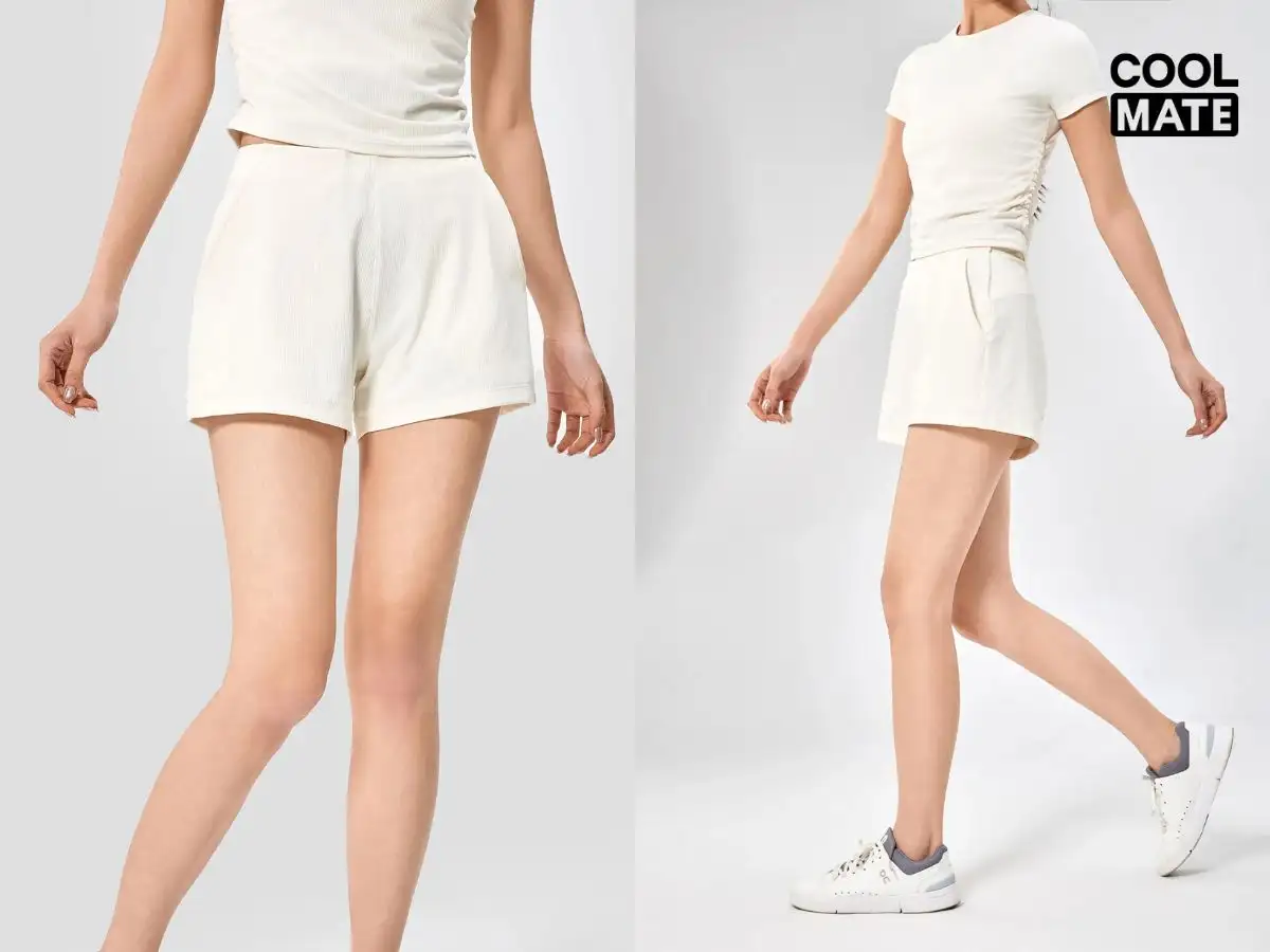 Quần short nữ chạy bộ Fast & Free với chất liệu co giãn 4 chiều, thấm hút mồ hôi, khô nhanh