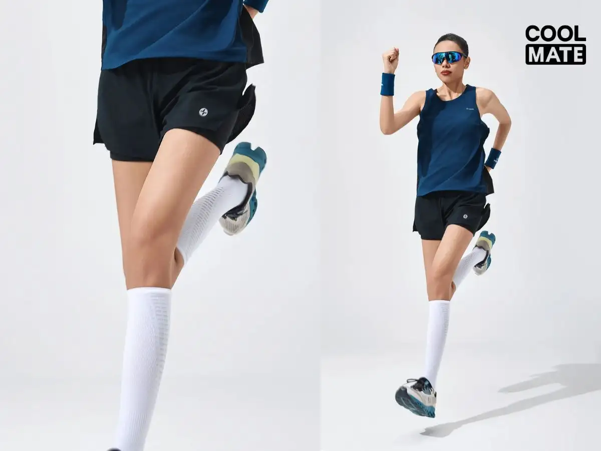 Quần short nữ thể thao Recycle Active làm từ chất liệu tái chế, siêu nhẹ, thoáng khí,