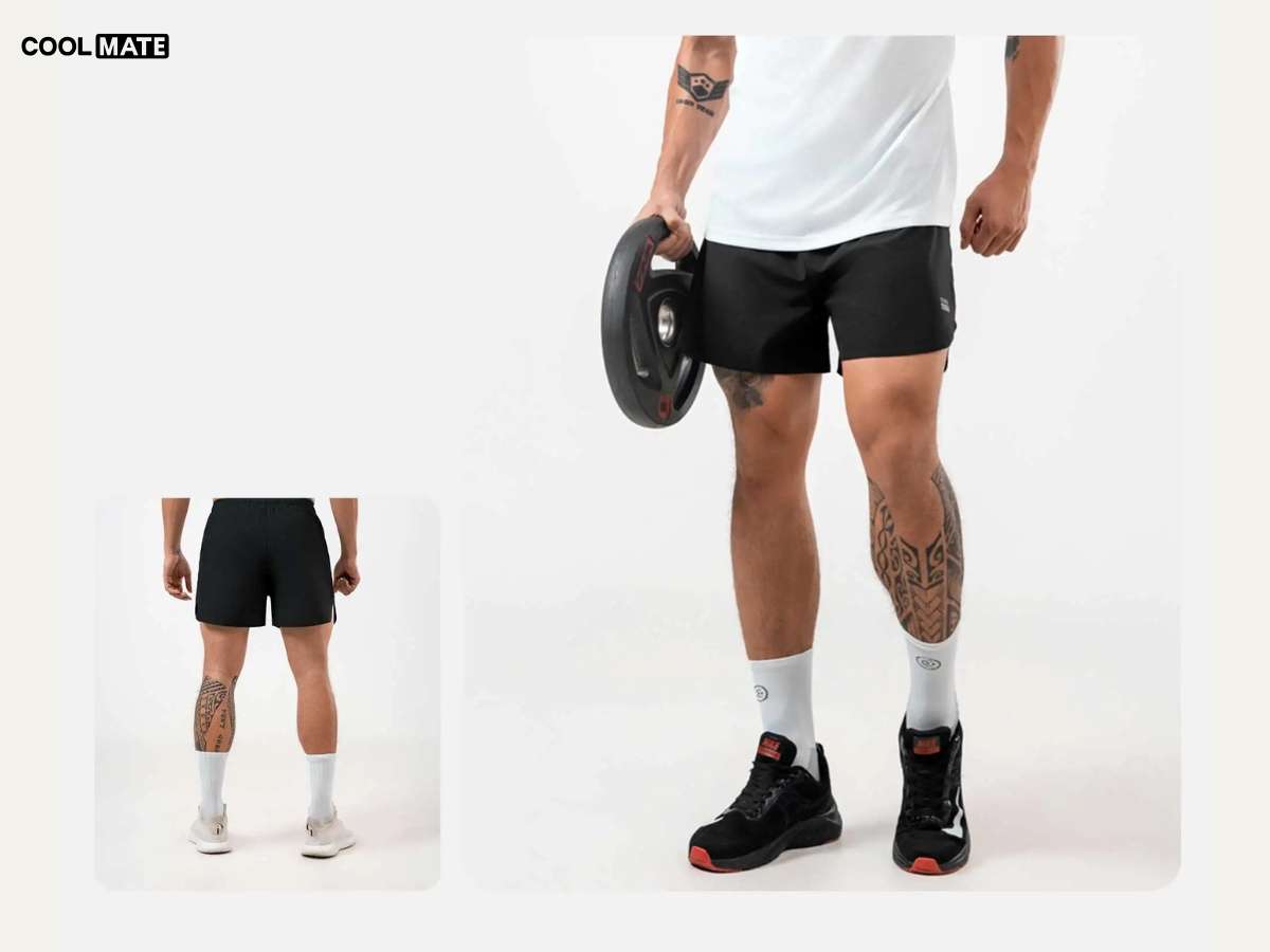 Đối với người chạy bộ gym/trong nhà, cách chọn quần short chạy bộ nam cần đảm bảo sự linh hoạt cho hoạt động hỗn hợp