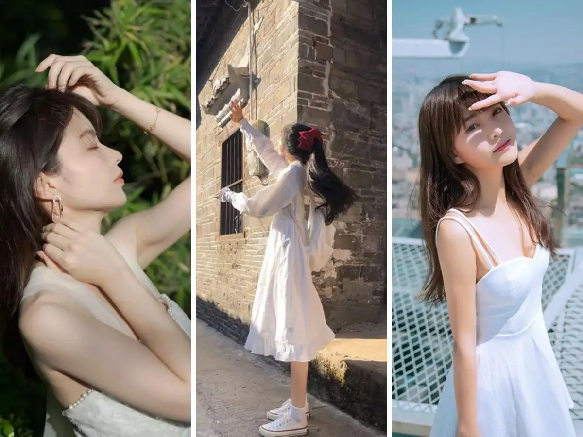 Tay che nắng tạo sự tự nhiên cho bức ảnh