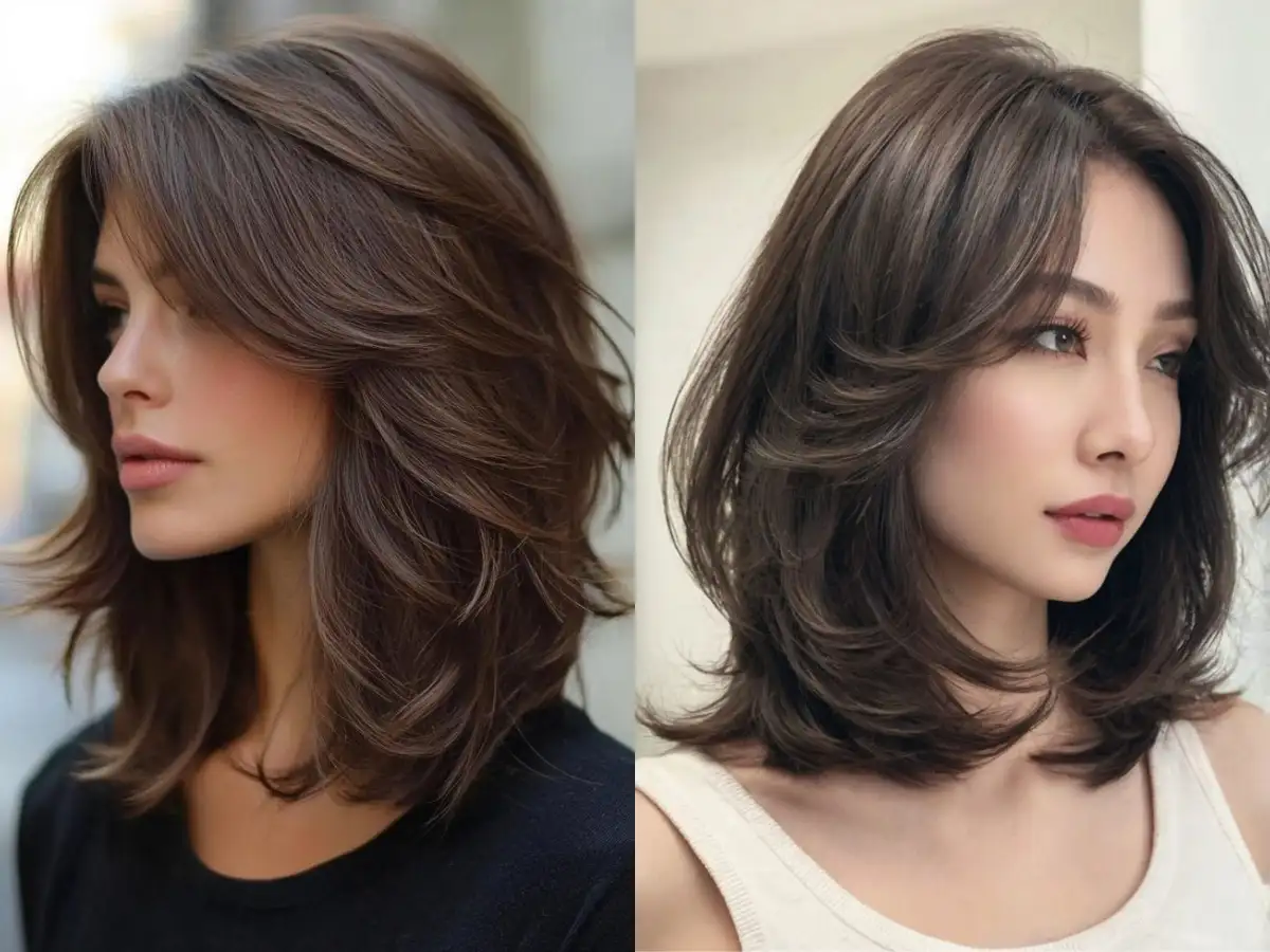 Có thể tạo kiểu nhẹ nhàng bằng cách dùng lô cuốn phần đuôi tóc