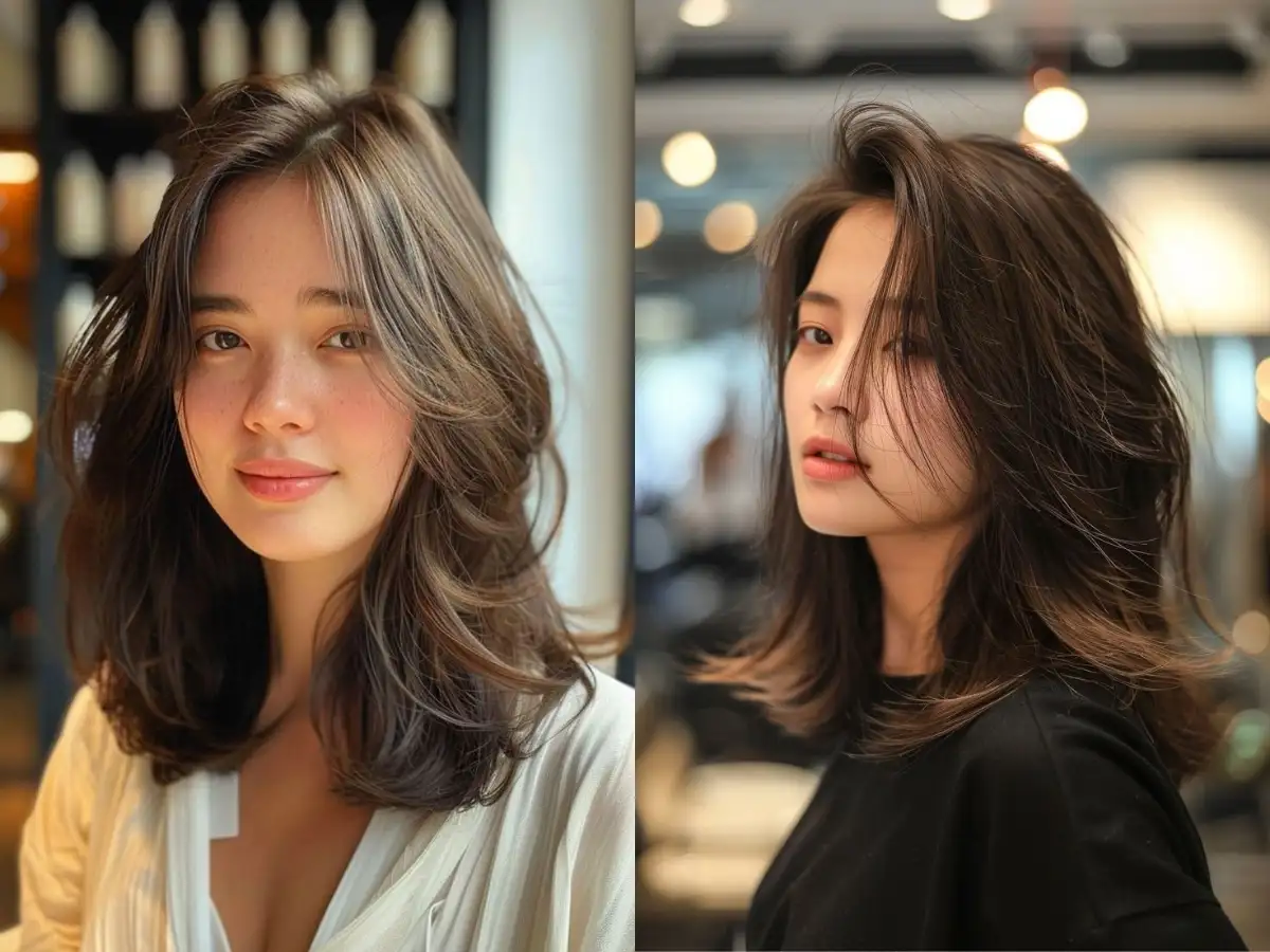 Kiểu tóc uốn sóng lơi tạo nên nét nữ tính và dịu dàng