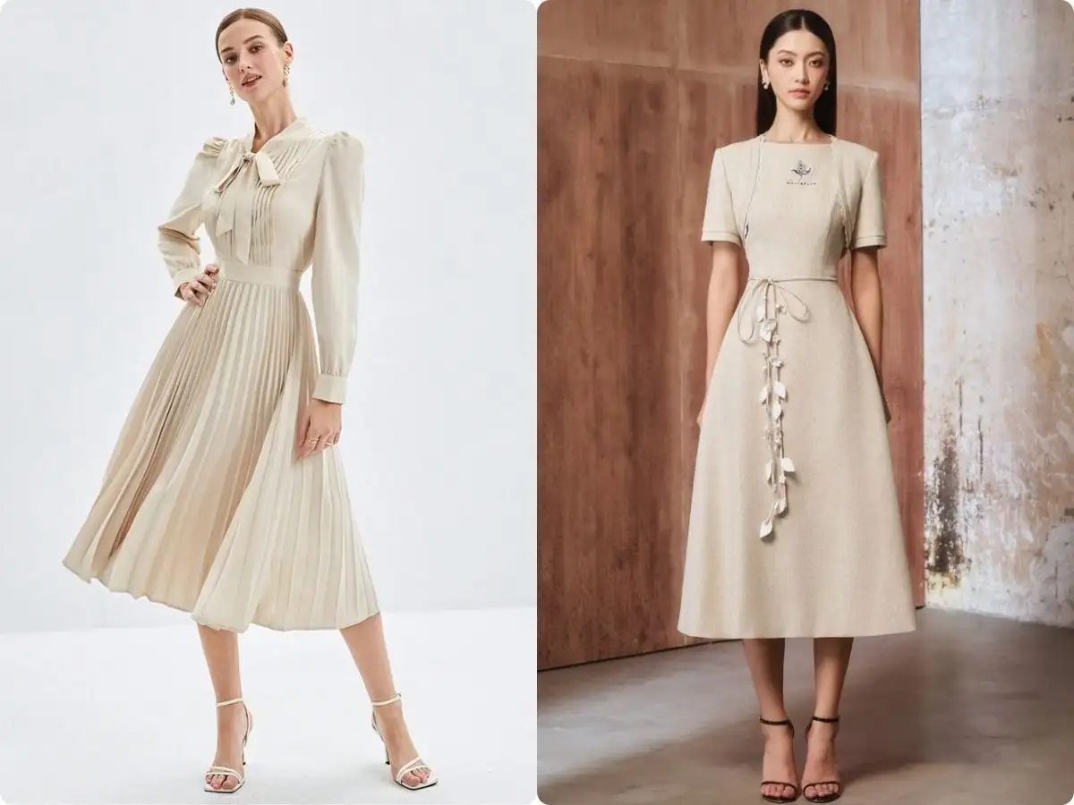 Khi xuất hiện tại các buổi tiệc, váy cổ điển sẽ phát huy tối đa vẻ đẹp sang trọng