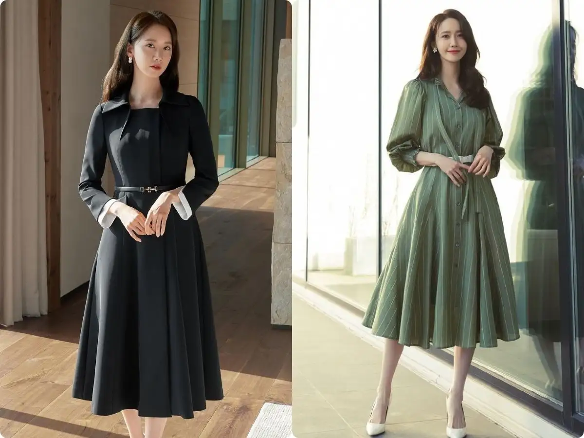 Váy xòe cổ điển cực kỳ dễ mặc, hợp với hầu hết vóc dáng và nhiều hoàn cảnh