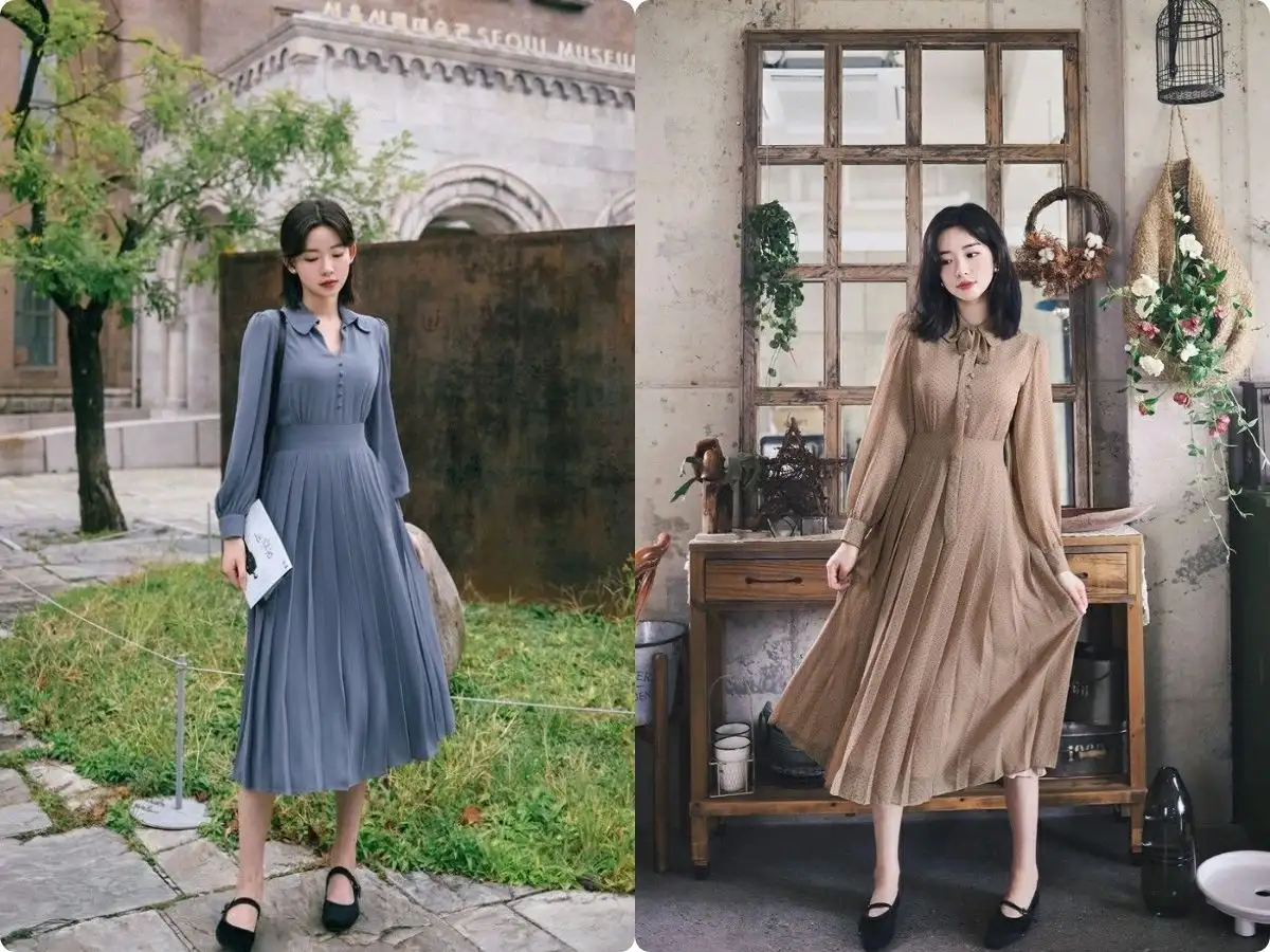 Ưu điểm của váy sơ mi cổ điển là sự thanh lịch, kín đáo