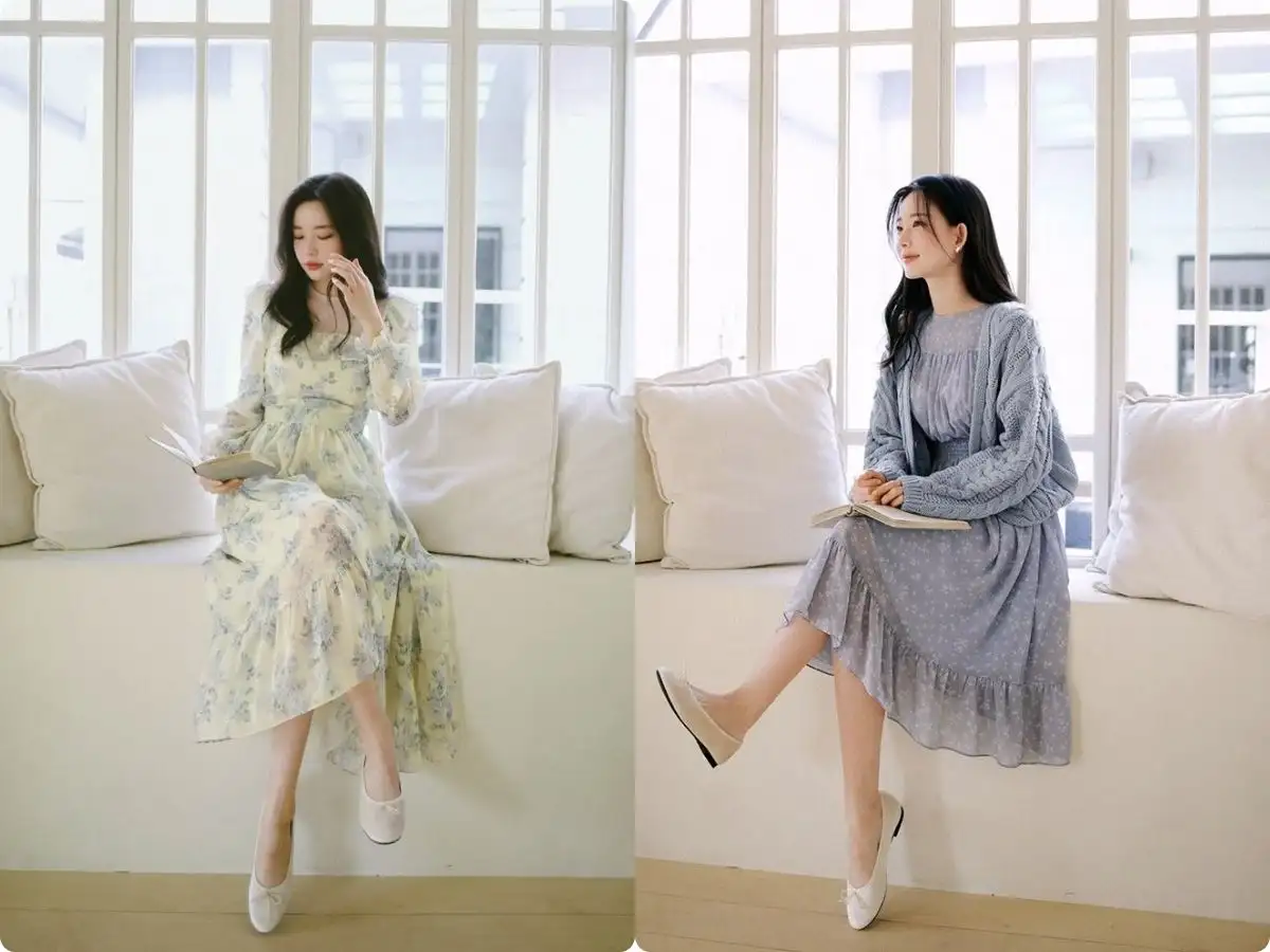 Váy maxi cổ điển mang đậm hơi thở lãng mạn với dáng dài thướt tha