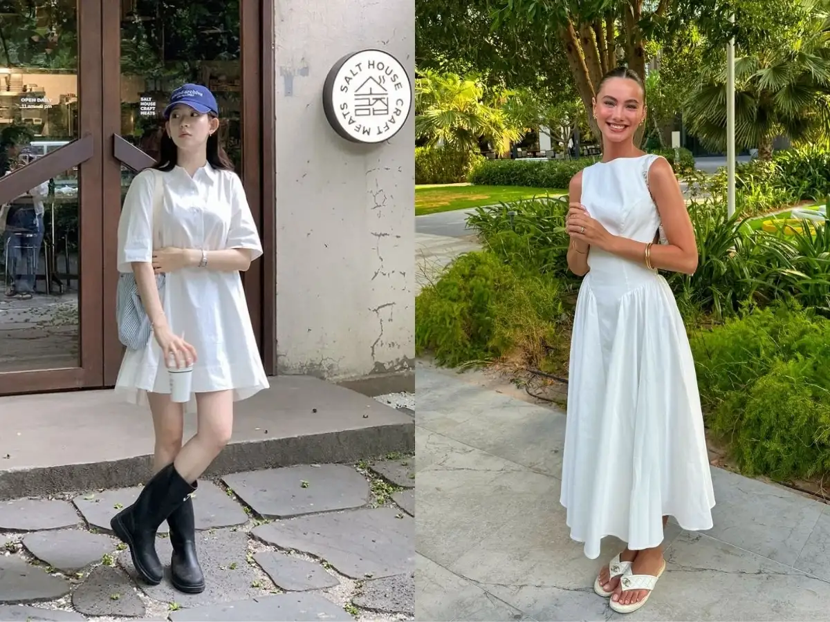 Ưu tiên các mẫu đầm có độ dài trên gối hoặc midi