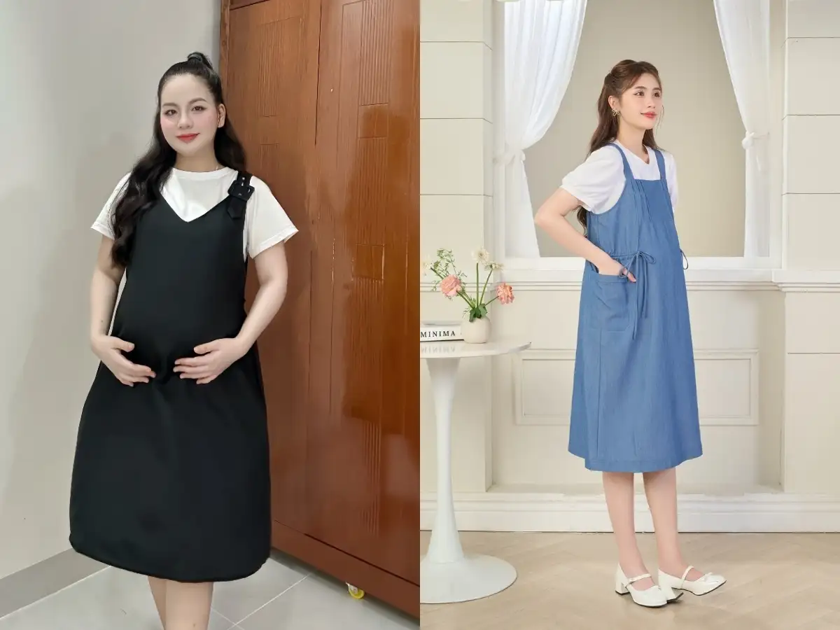 Dáng suông không gây gò bó và tạo sự thoải mái tối đa cho mẹ bầu