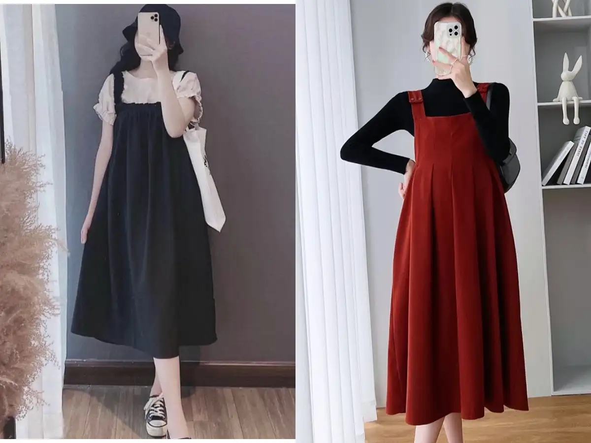 Dáng xòe còn giúp cân đối lại vóc dáng, đặc biệt là với những mẹ bầu có phần thân trên nhỏ nhắn