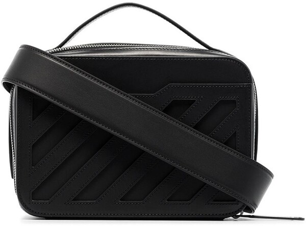 Fanny pack Striped Leather Belt Bag - Off-White