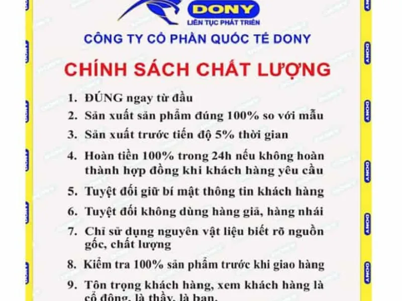 Xưởng gia công may mặc Dony Bình Dương