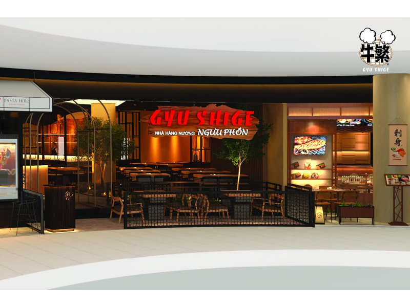 Nhà hàng Gyu Shige ở quận 1 được ưa chuộng vì vị trí thuận lợi trong khu vực sầm uất