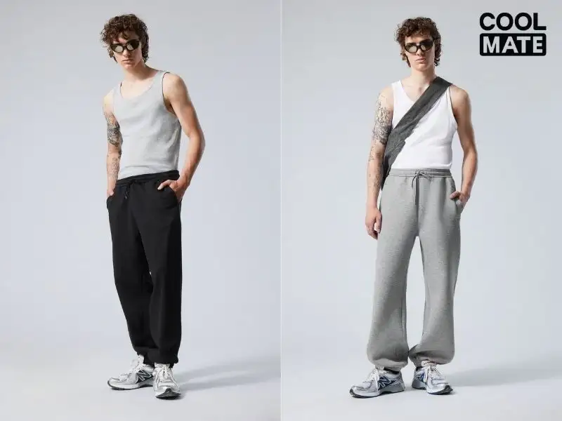 Quần thể thao nam phối với áo tank top thoải mái 