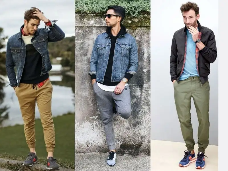 Phối quần jogger với áo jacket theo phong cách Hàn Quốc 