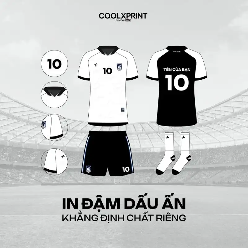 In tên lên trang phục và phụ kiện bóng đá CoolXPrint