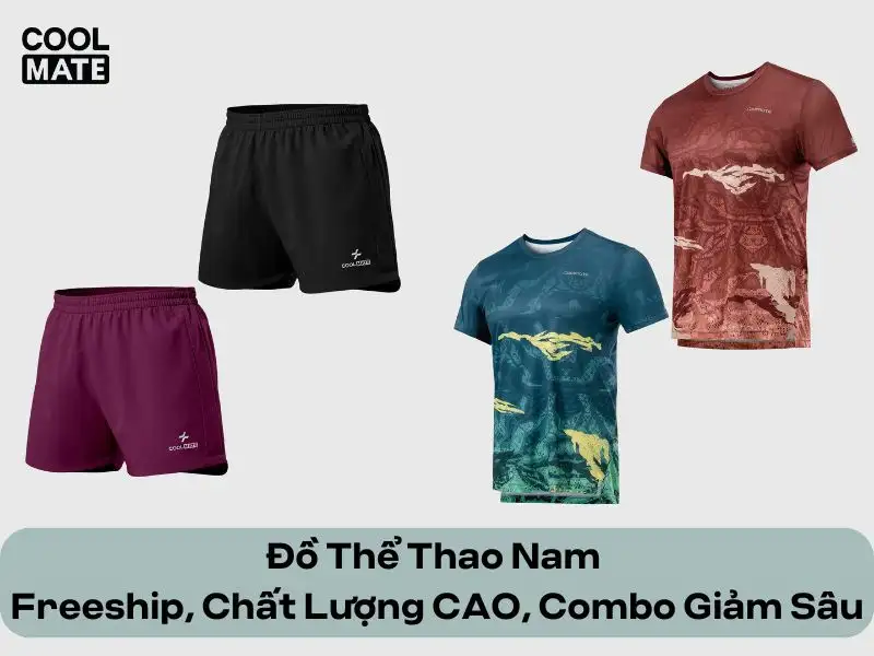 BST đồ tập thể thao nam Coolmate chất lượng, combo giảm sâu