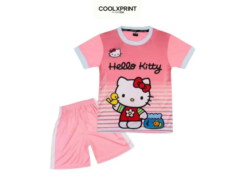 Quần áo Hello Kitty cho trẻ em màu hồng