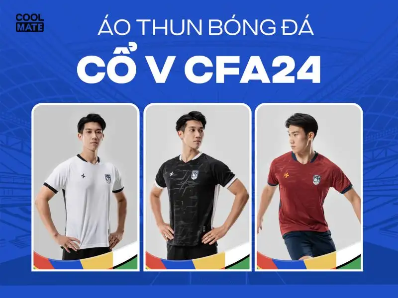 Mẫu áo bóng đá Coolmate cổ V CFA24