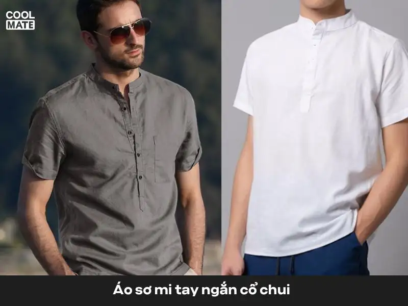 Phối đồ với áo sơ mi tay ngắn nam cổ chui