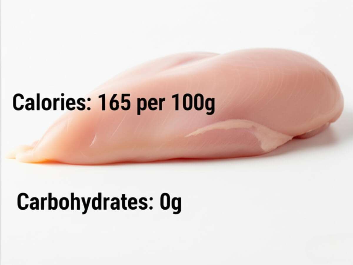 Ức gà giàu dinh dưỡng, ít calo, không chứa carbohydrate