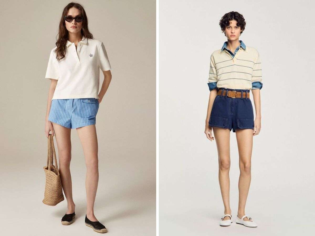 Kéo dài chân dễ dàng với áo polo và quần siêu ngắn