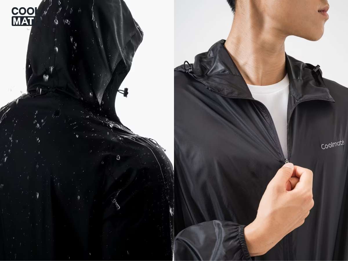 Áo khoác chạy bộ có mũ fast and Free siêu nhẹ Coolmate