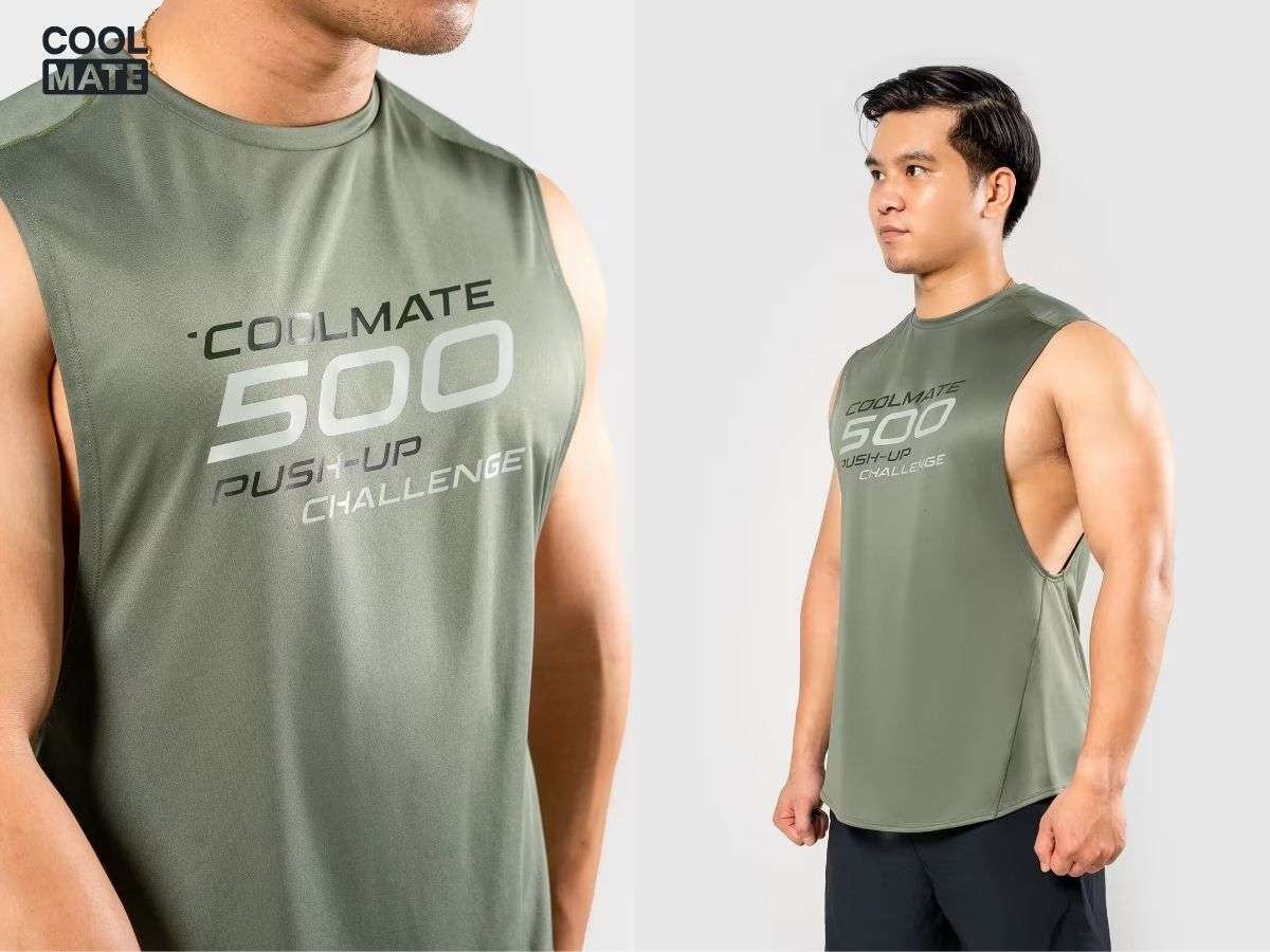 Áo Drop Arm Gym Powerfit Coolmate