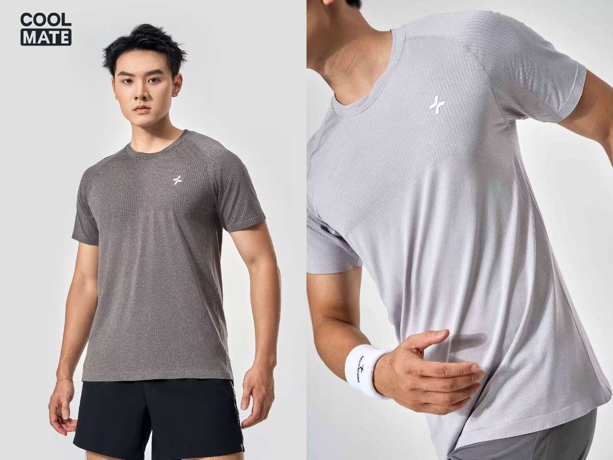 Áo Tshirt Training Seamless Body Mapping COOLMATE
