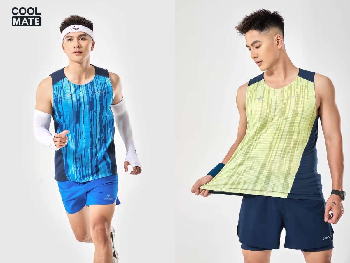  Áo Singlet chạy bộ Advanced Vent Tech Graphic Pixel Coolmate