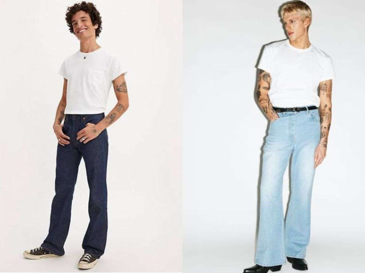 Kiểu dáng Bootcut và dáng quần Jeans thẳng