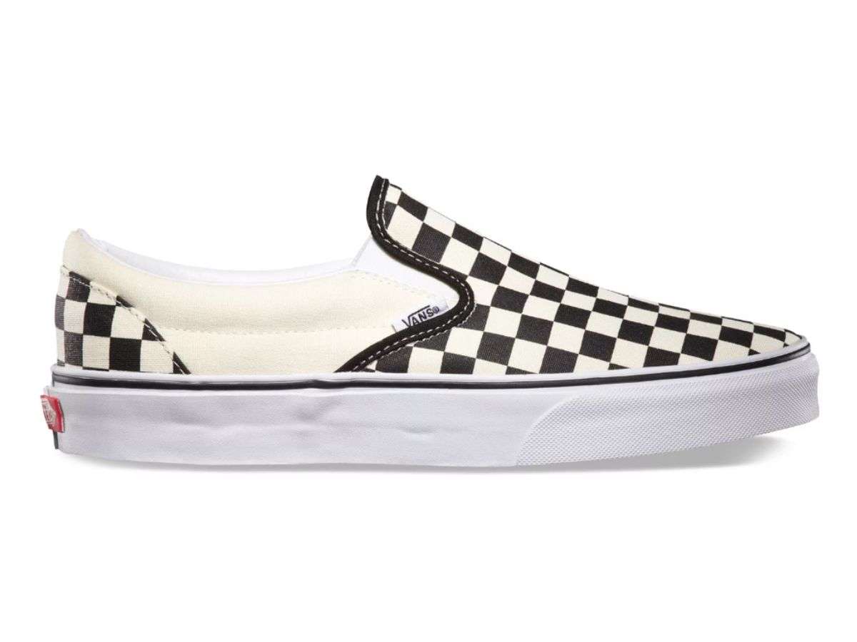  Vans Checkerboard slip on classic Black Off White