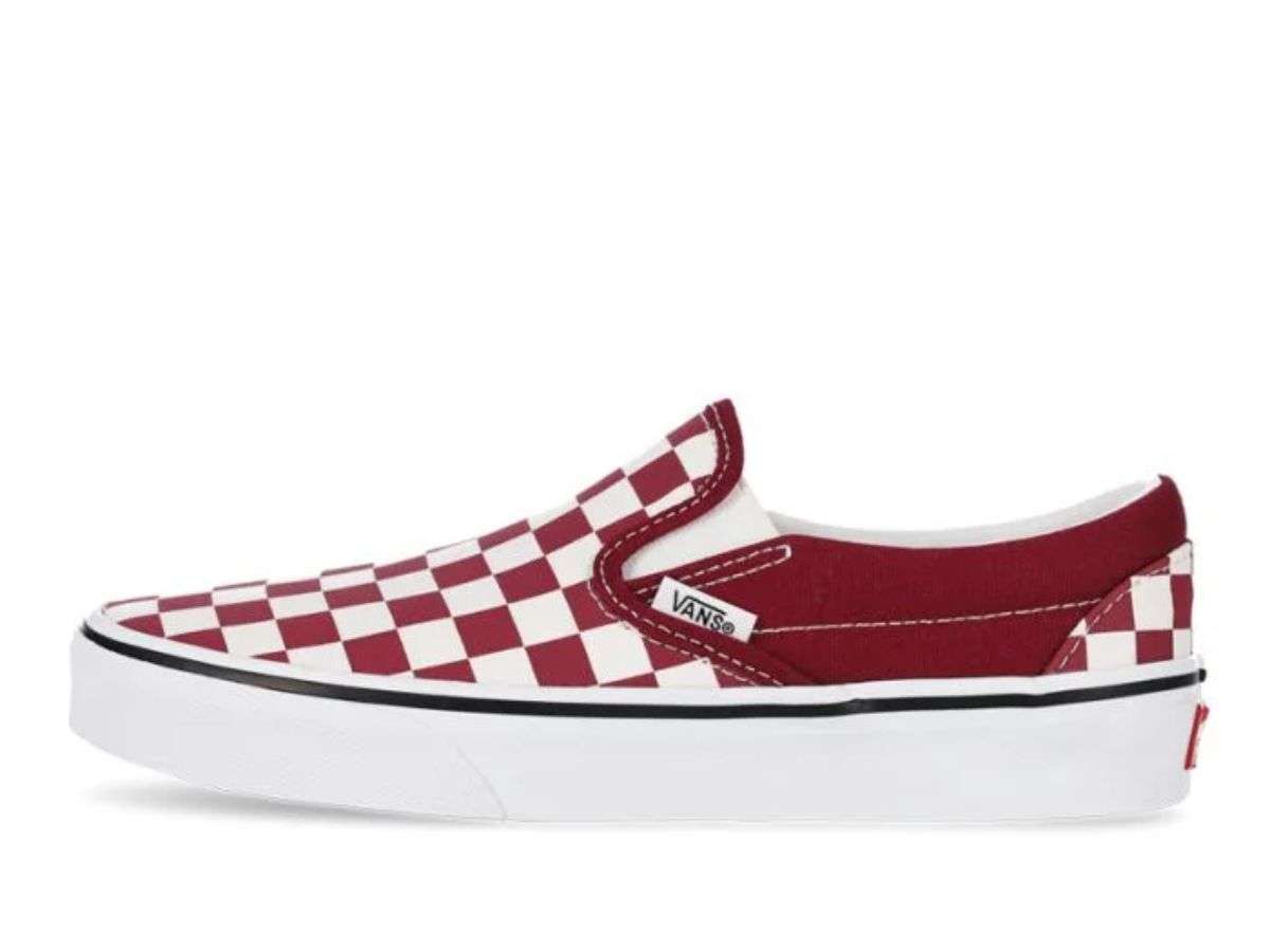 Vans Crew slip-on Style 36 checkerboard red