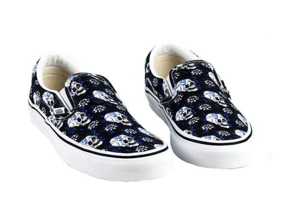 Vans slip-on flash skulls