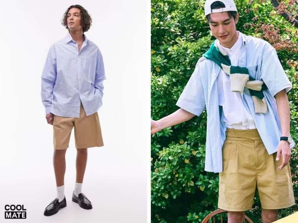 Áo sơ mi oversize rất thích hợp với những anh chàng có vóc dáng gầy