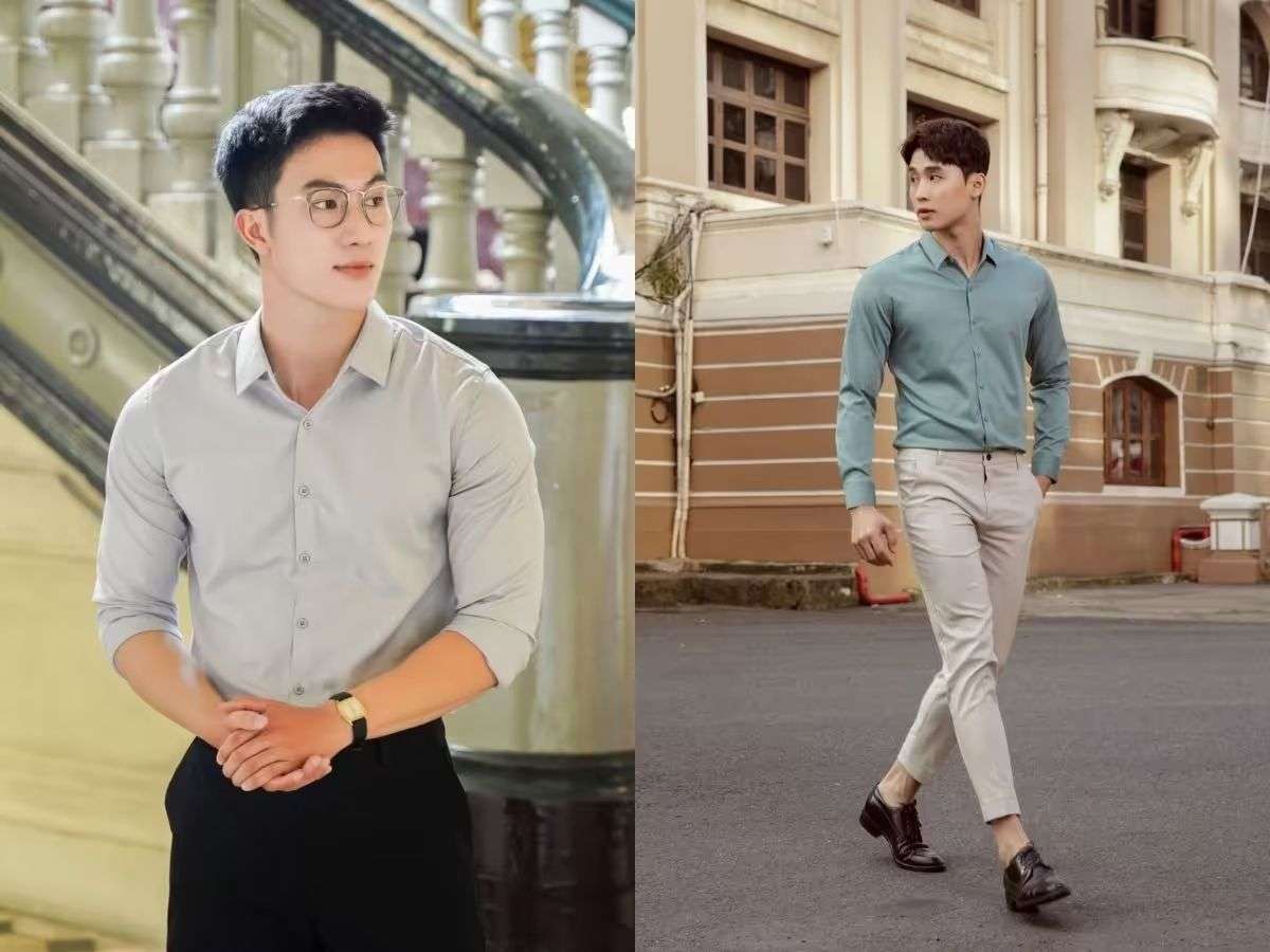 Lịch sự, trang trọng và phù hợp với nhiều hoàn cảnh với áo sơ mi tay dài