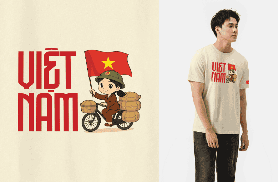Áo thun Cotton 220gsm Cô Gái Dân Công Hỏa Tuyến
