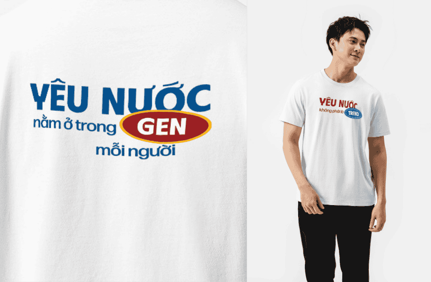 Áo thun Cotton 220gsm Yêu Nước Trong Gen
