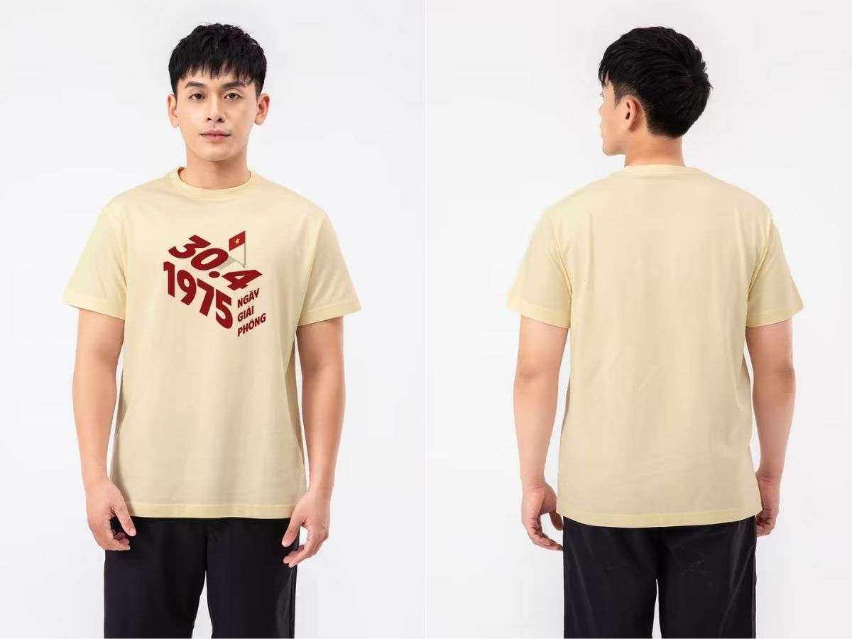 Mẫu áo thun yêu nước in hình ngày giải phóng 30/4/1975 với thiết kế 3D
