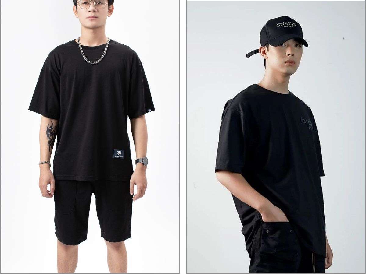 Áo phông cổ thuyền tay ngắn Oversize