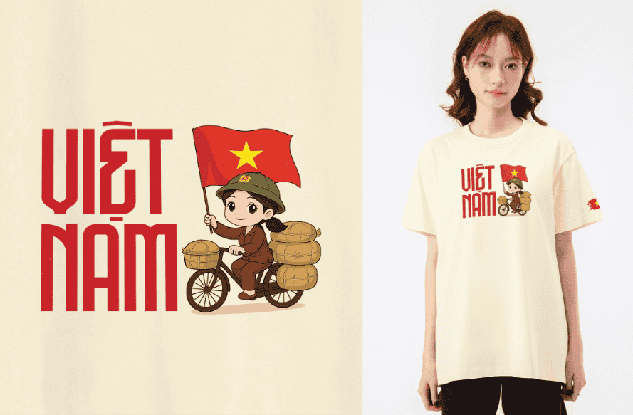 Áo thun Relaxed Fit Cô Gái Dân Công Hỏa Tiến