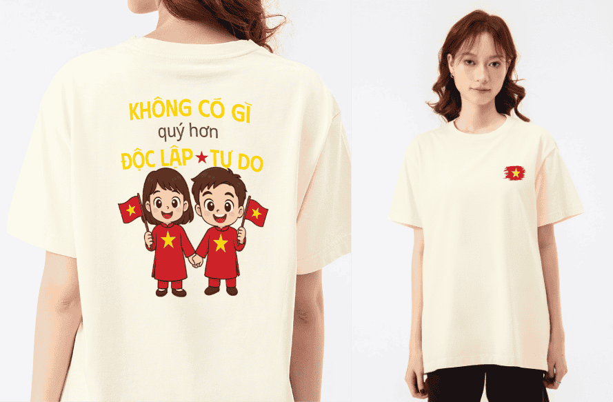 Áo thun Relaxed Fit Độc Lập Tự Do