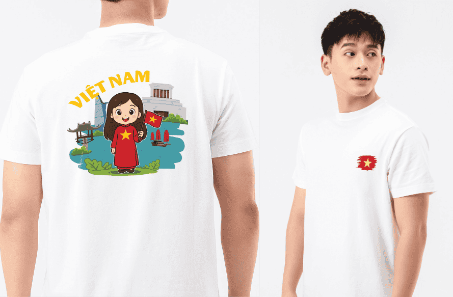 Áo thun Relaxed Fit Việt Nam Tươi Đẹp bé gái