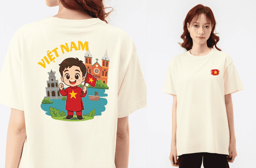 Áo thun Relaxed Fit Việt Nam Tươi Đẹp bé trai