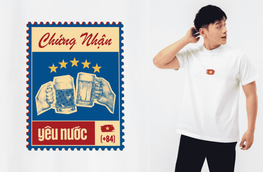 Áo thun Relaxed Fit Yêu Nước 5 Sao