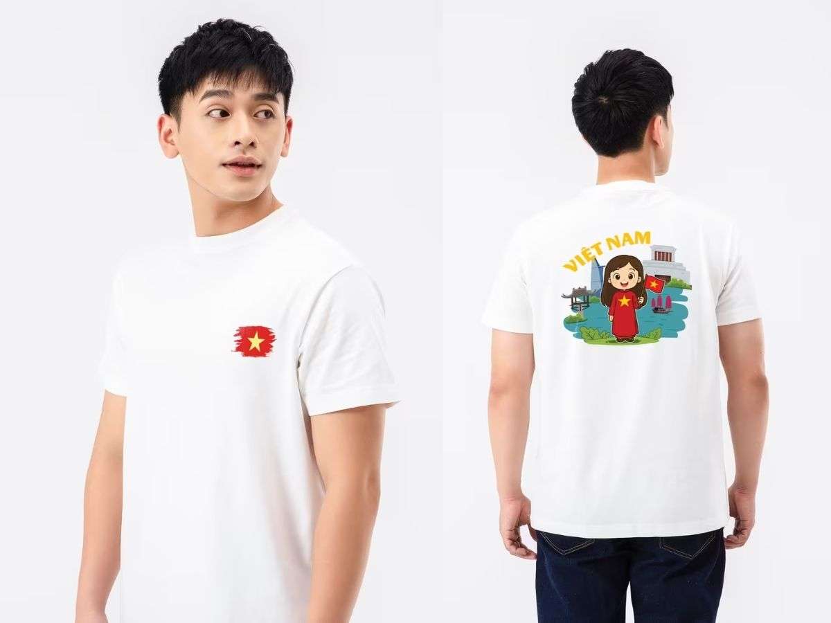 Hình ảnh Hà Nội trên áo thun Việt Nam Tươi Đẹp bé gái