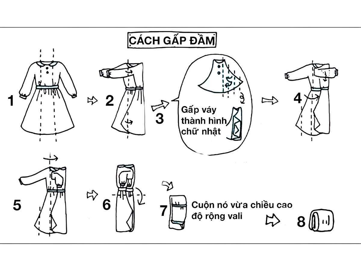 Gấp váy đúng cách để bảo vệ form váy tối đa
