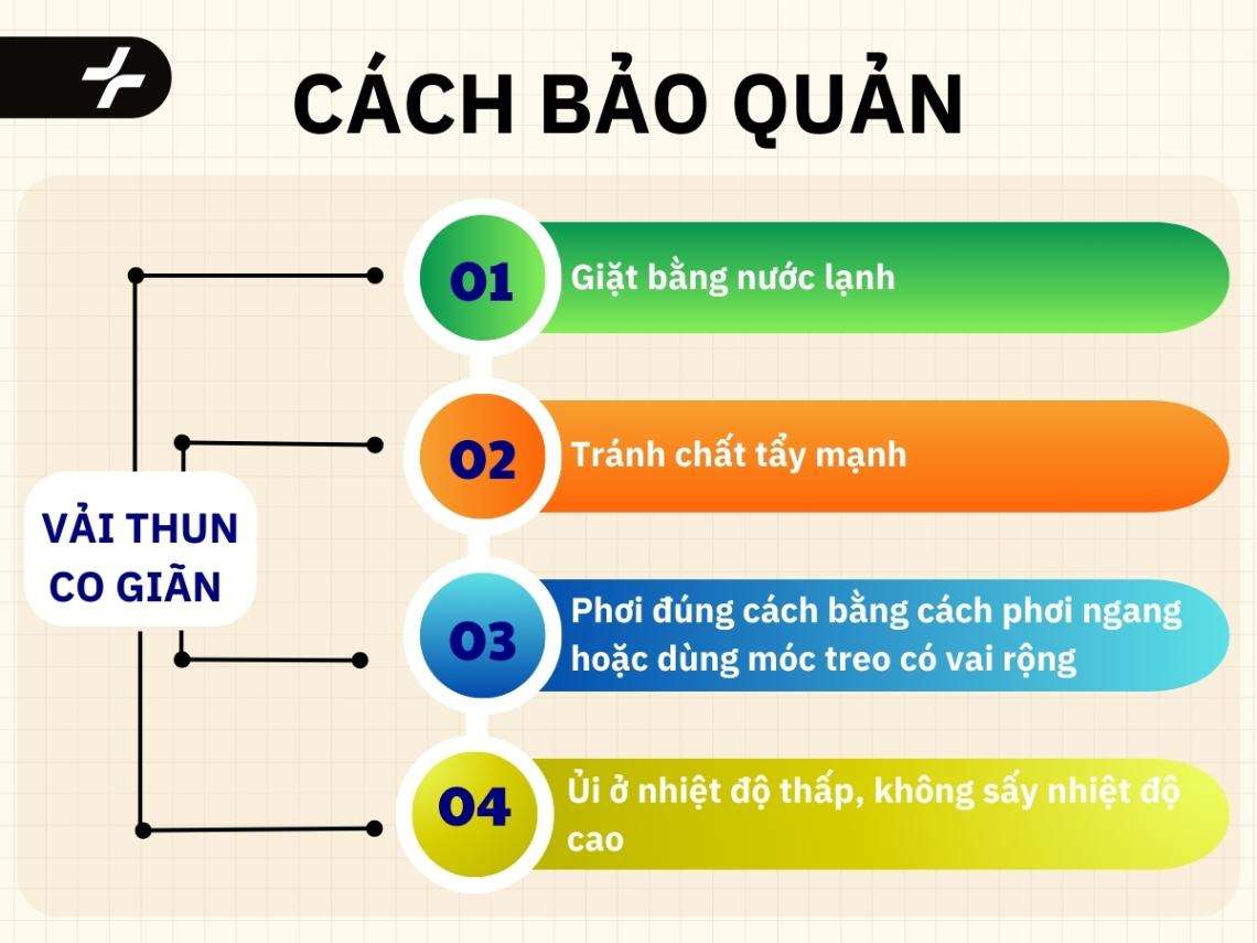 cách bảo quản vải thun co giãn