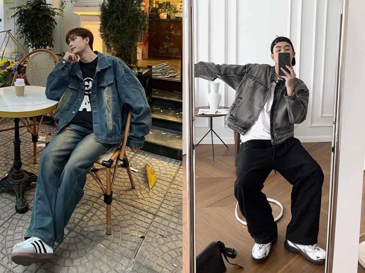 Phối đồ mùa thu với áo khoác denim