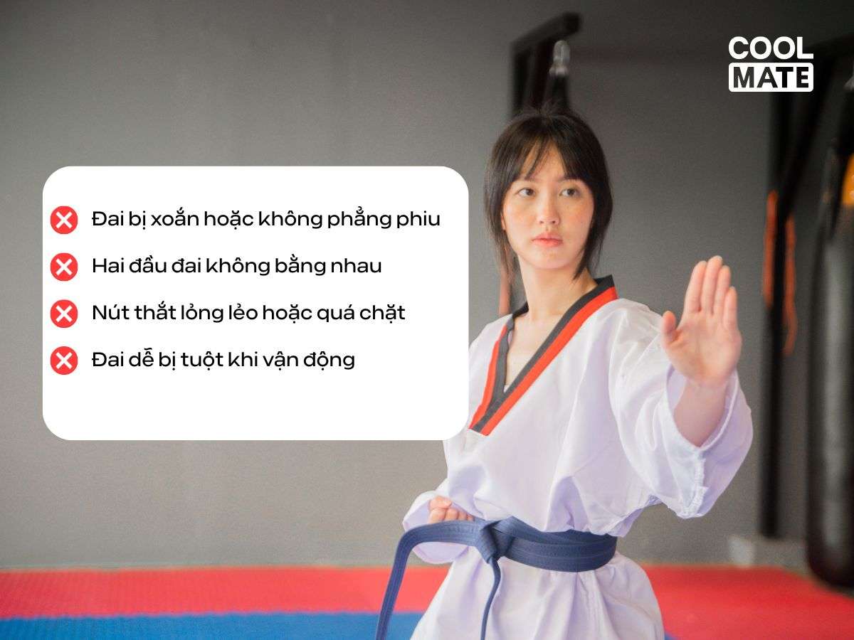 Những sai lầm cần tránh khi học cách thắt đai taekwondo