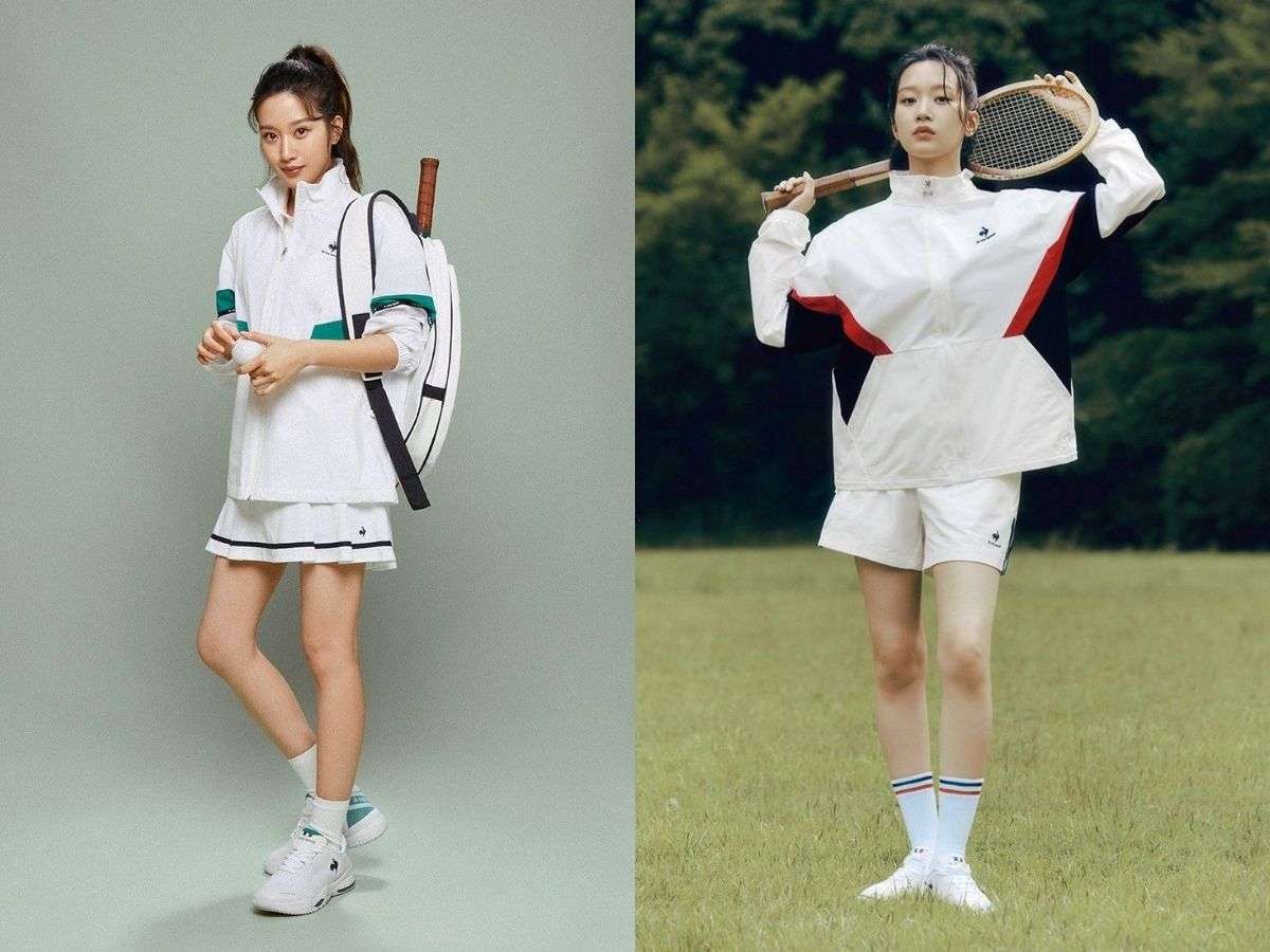 Áo khoác gió và quần short tennis